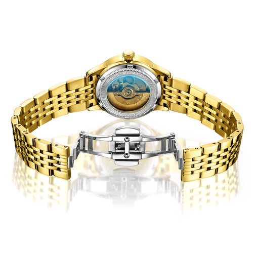 MEGIR Golden Lotus Automatic Watch for Women | Aurevyn