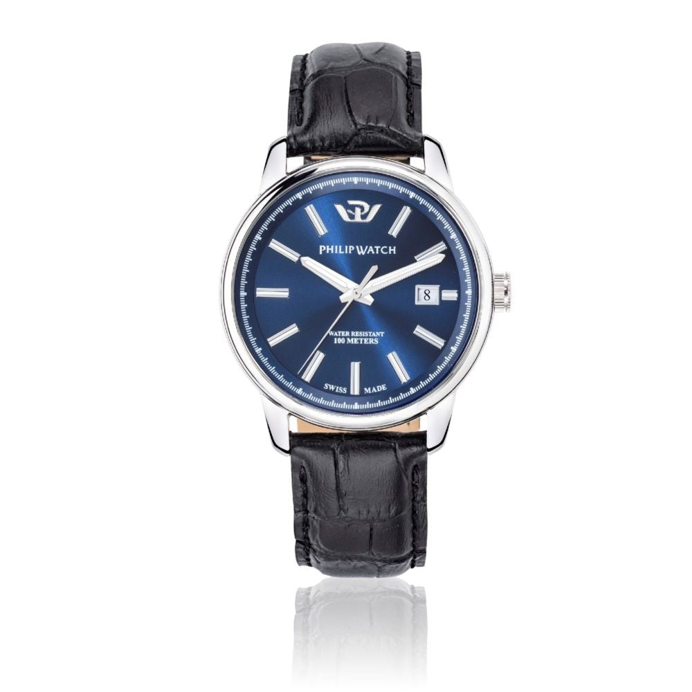 Philip Watch Silver Sapphire Quartz Watch for Men | Aurevyn